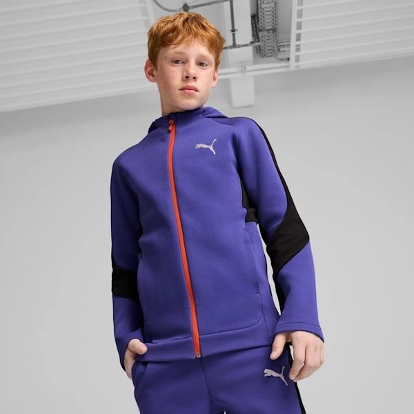 PUMA EVOSTRIPE Kapuzenjacke für große Kids: Cooler Style trifft Komfort – Dein neuer Lieblingshoodie!